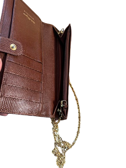 Salvatore Ferragamo Lizard Wallet on Chain