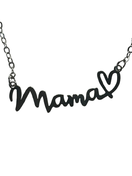 "Mama" Silver Necklace
